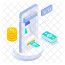 Mobile Withdrawal Atm Banking Icon