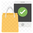 Mobile Zahlung Zahlung Beim Einkaufen Sichere Zahlung Icon