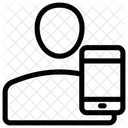 Mobiler Benutzer  Symbol
