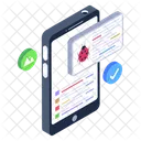 Mobiler Bug Bug Programmierung Mobile Malware Icon