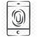 Mobiler Daumenabdruck Daumenscan Daumenverifizierung Icon