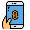 Mobiler Fingerabdruck  Symbol