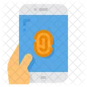 Mobiler Fingerabdruck  Symbol