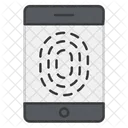 Mobiler Fingerabdruck Mobile Biometrie Mobile Identitat Icon