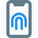 Mobiler Fingerabdruck  Symbol