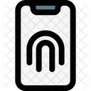 Mobiler Fingerabdruck  Symbol