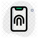 Mobiler Fingerabdruck  Symbol