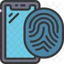 Handy Fingerabdruck Biometrie Symbol