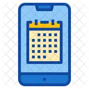 Smartphone Zeitplan Alarm Technologie Mobiler Kalender Datum Icon