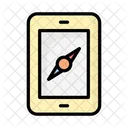 Mobiler Kompass Kompass App Smartphone Symbol