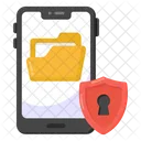 Mobile Daten Datensicherheit Mobiler Ordner Icon