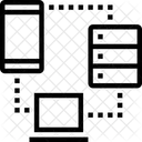 Mobile Server Laptop Verbinden Icon