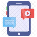 Mobiler Video-Chat  Symbol