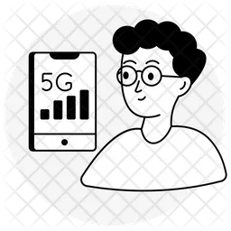 Mobiles 5g-netz  Symbol