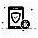 Mobiler Virenschutz Anti Malware Mobile Sicherheit Symbol