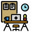 Computer Schreibtisch Zuhause Symbol