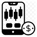 Mobiles Candlestick-Diagramm  Symbol