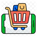 Mobiles Einkaufen Smartphone Shopping Telefon Shopping Symbol