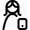 Mobiles Frauenkonto  Symbol