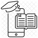 Mobiles Lernen Kurs Abschluss Symbol