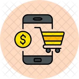 Mobiles Online-Shopping  Symbol