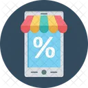 Mobiles Einkaufen Online Shopping Shopping Anwendung Symbol