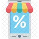 Mobiles Einkaufen Online Shopping Shopping Anwendung Symbol