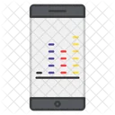 Mobiler Equalizer Mobile Frequenz Mobiler Einsteller Symbol