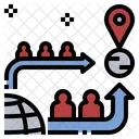 Mobilitat Migration Flucht Symbol