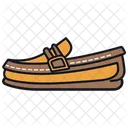 Moccasin Yellow Shoes  Icon