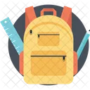 Escuela Bolsa Mochila Icono