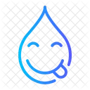 Mocking Emoji Smileys Expression Emoticon Mineral Water Drop Blood Icon