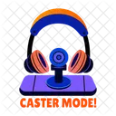 Mode Caster Webcam Casque Icône
