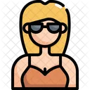 Glasses Woman User Icon
