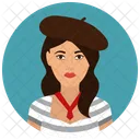 French Woman Avatar Icon