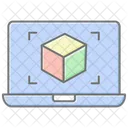 D Modelagem Linear Cor Icone Ícone