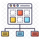 Modele Modulaire Interface Web Plan Du Site Web Icon