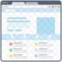 Blog Web Wireframe Web Conception Web Icon