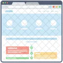 Blog Web Wireframe Web Conception Web Icon