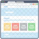 Blog Web Wireframe Web Conception Web Icon
