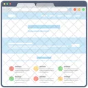 Blog Web Wireframe Web Conception Web Icône
