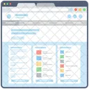 Blog Web Wireframe Web Conception Web Icône