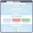 Blog Web Wireframe Web Conception Web Icône