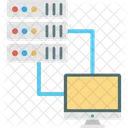 Server Client Condivisione Internet Monitor Icon