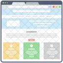 Blog Web Wireframe Web Web Design Icon