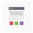 Pagina Da Web Navegador Design Ícone