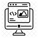 Modelo Web Layout Codificacao Ícone