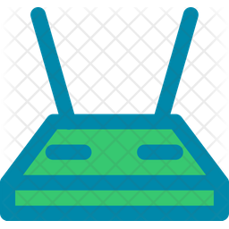 Modem Icon - Download in Colored Outline Style