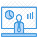 Moderator Kreisdiagramm Balkendiagramm Symbol