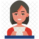 Moderatorin Journalistin Reporterin Symbol